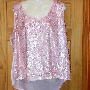 Pink Sequence Top